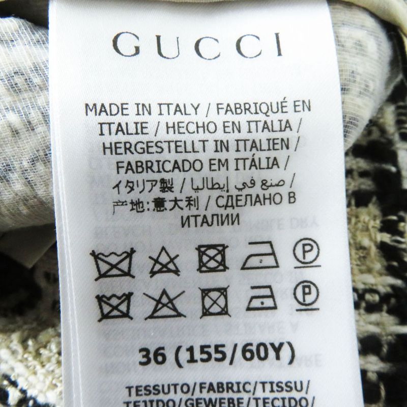 Hermes 21AW Gucci 652126 Women's Tweed G Logo Motif Lame Flared Long Skirt