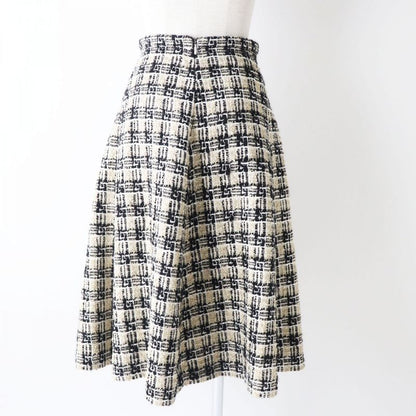 Hermes 21AW Gucci 652126 Women's Tweed G Logo Motif Lame Flared Long Skirt