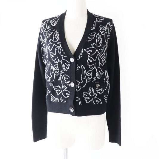 Hermes UK Made CHANEL 22C P72120 Women's Coco Button Cashmere Knit Cardigan