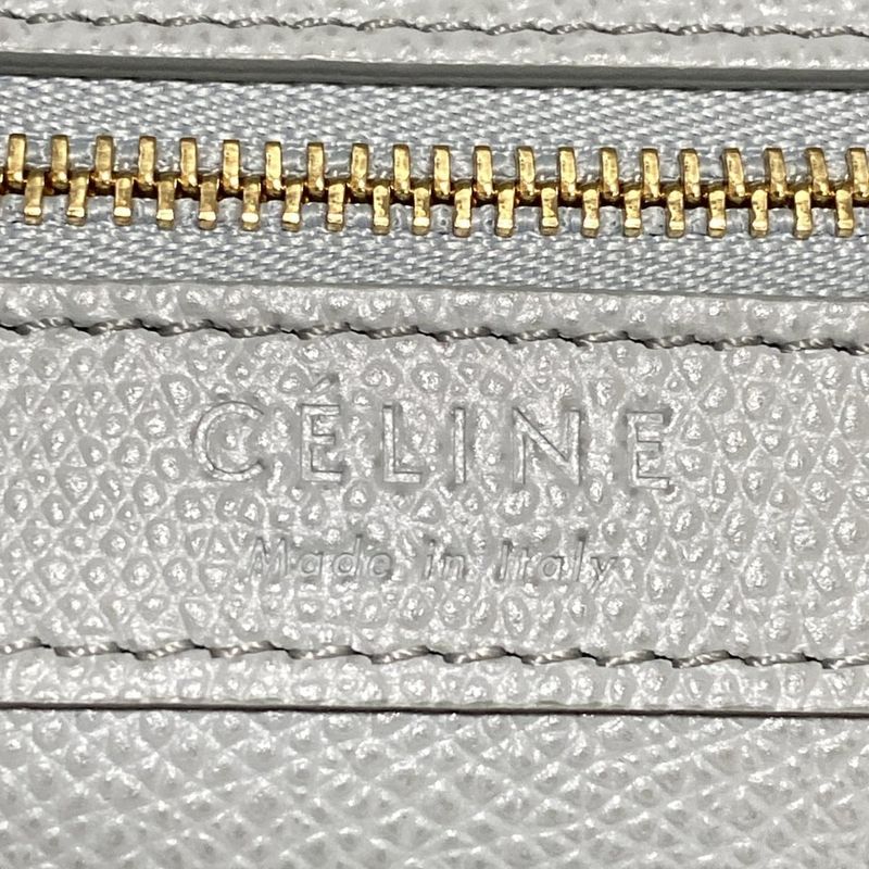 Celine Bertical Cabas Small Light Blue And Red Leather Tote Bag