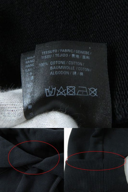 20 Balenciaga 612959 Logo Design Cropped Pullover Hoodie Women's Black