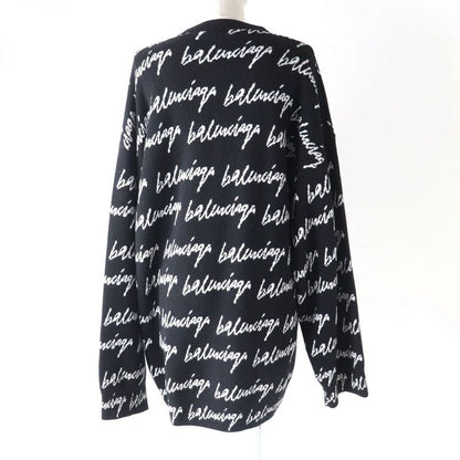 20AW Balenciaga 625984 Scribble Jacquard Logo Oversized Long Sleeve