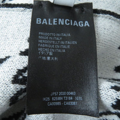 20AW Balenciaga 625984 Scribble Jacquard Logo Oversized Long Sleeve