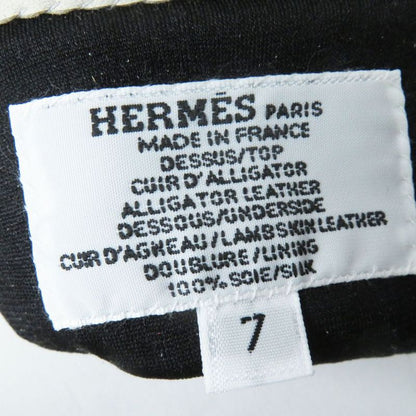 Hermes French Made Hermes 23AW Cadenas Crocodile Leather Gloves/gloves