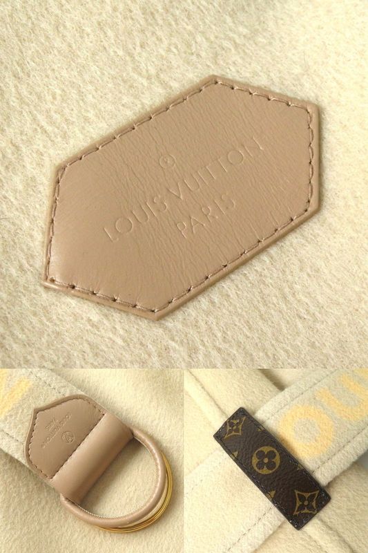 Louis Vuitton 2019 Signature Double Face Short Wrap Coat Lined With