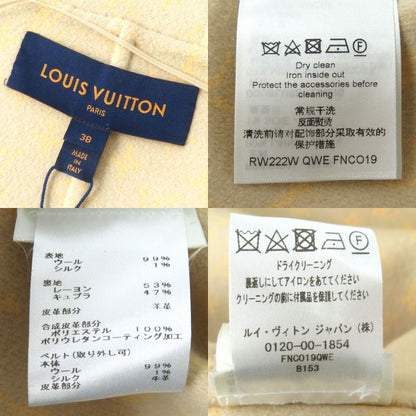 Louis Vuitton 2019 Signature Double Face Short Wrap Coat Lined With