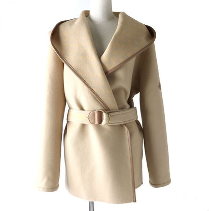 Louis Vuitton 2019 Signature Double Face Short Wrap Coat Lined With