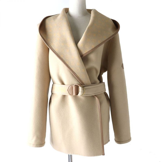 Louis Vuitton 2019 Signature Double Face Short Wrap Coat Lined With