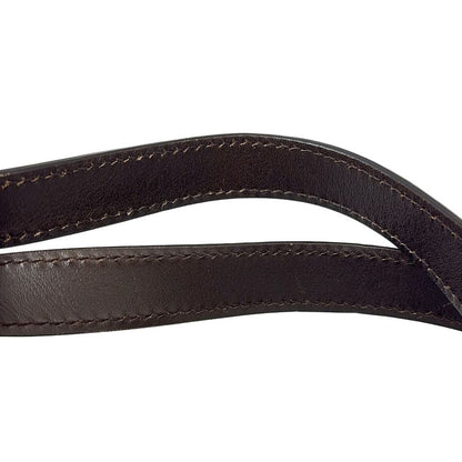 Gucci GG Plus GG Supreme 211138 Gray Beige And Dark Brown Leather