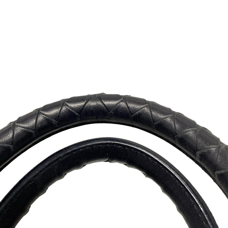 Bottega Veneta Intrecciato Black Leather Handbag