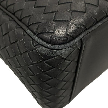 Bottega Veneta Intrecciato Black Leather Handbag