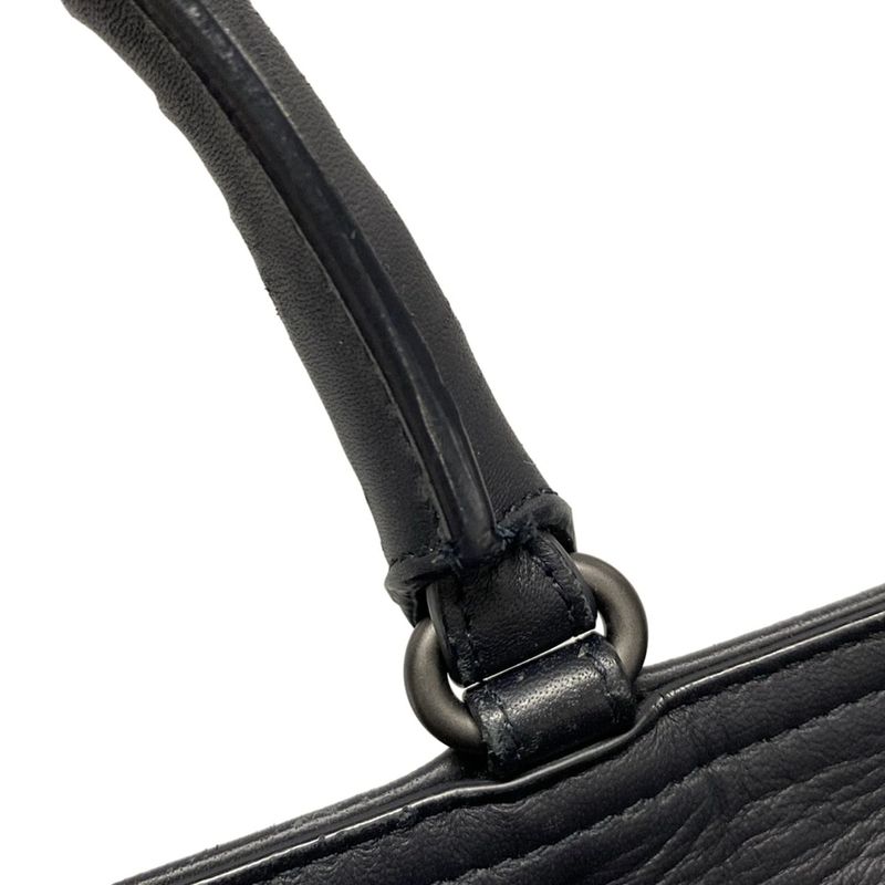 Bottega Veneta Intrecciato Black Leather Handbag