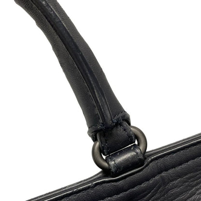 Bottega Veneta Intrecciato Black Leather Handbag