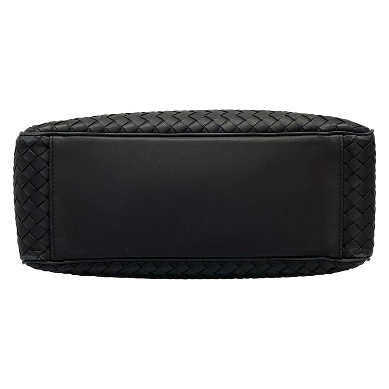 Bottega Veneta Intrecciato Black Leather Handbag