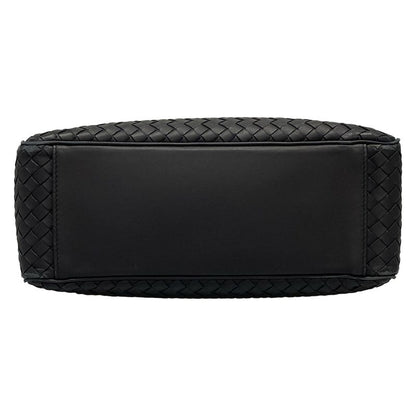 Bottega Veneta Intrecciato Black Leather Handbag