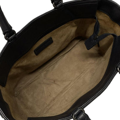 Bottega Veneta Intrecciato Black Leather Handbag