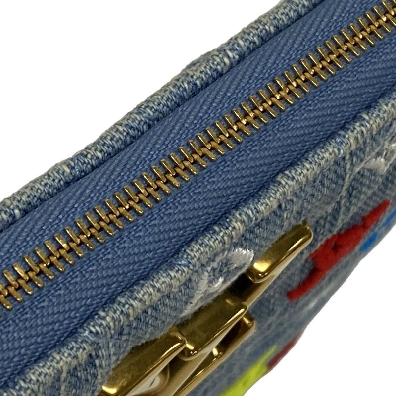 Louis Vuitton New Wave Pochette Zip Clutch Bag M67538 Light Blue