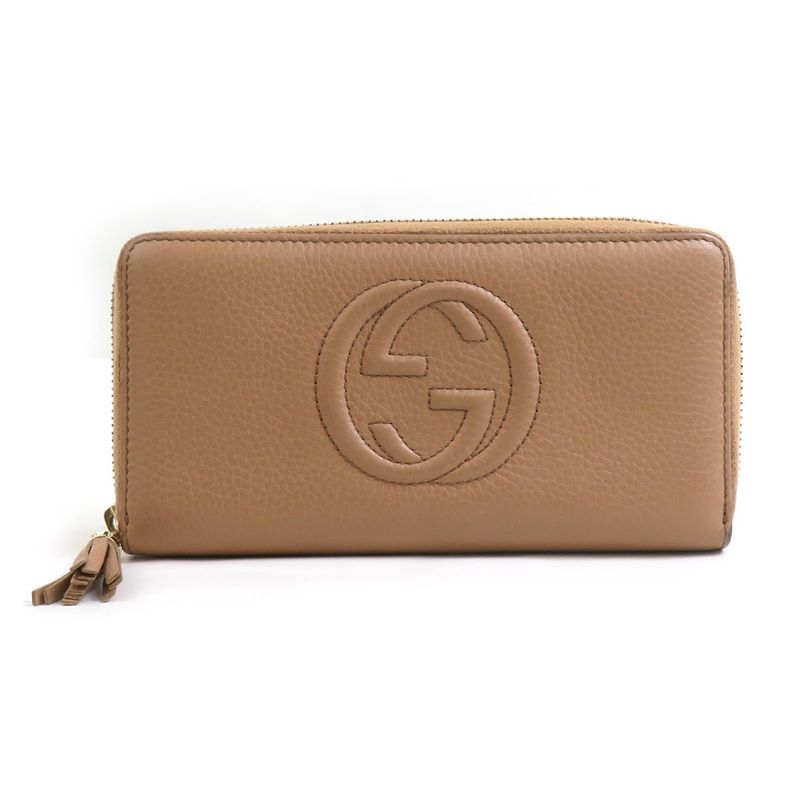 Gucci Round Zipper Long Wallet Soho 308004