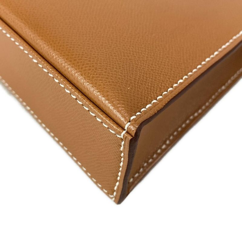 Hermes Kelly Elan Gold Silver Hardware Clutch Bag