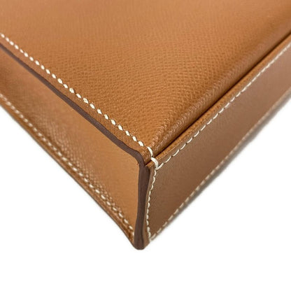 Hermes Kelly Elan Gold Silver Hardware Clutch Bag