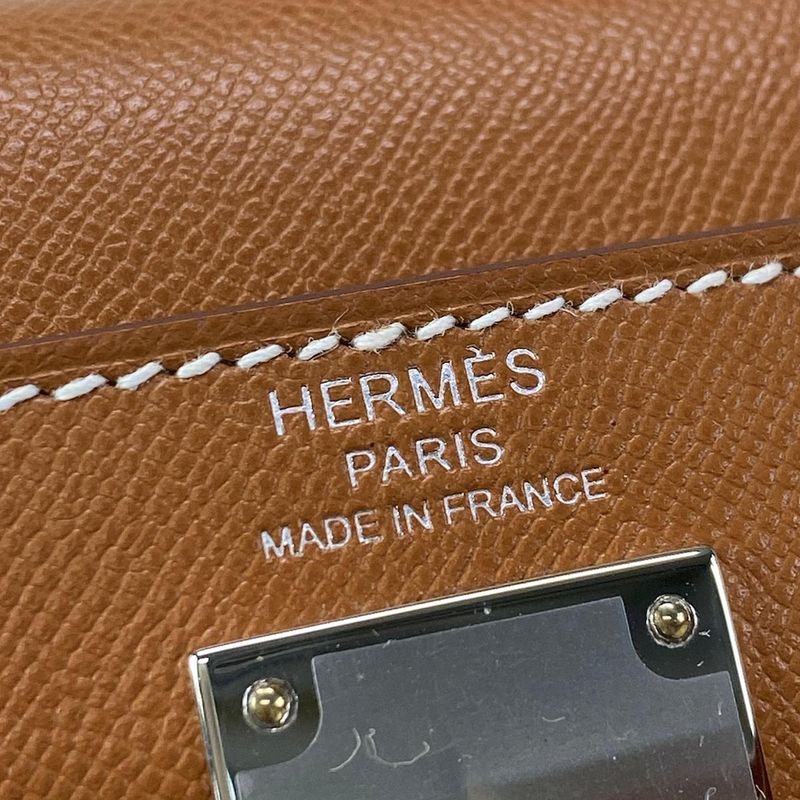 Hermes Kelly Elan Gold Silver Hardware Clutch Bag