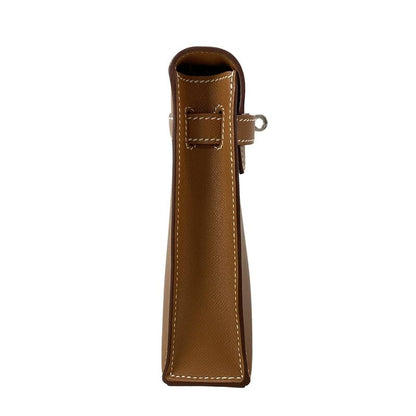 Hermes Kelly Elan Gold Silver Hardware Clutch Bag