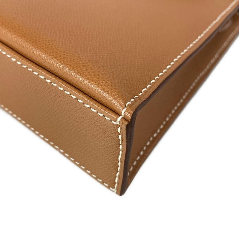 Hermes Kelly Elan Gold Silver Hardware Clutch Bag