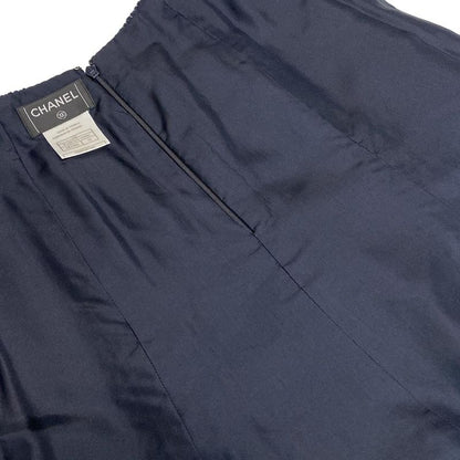 Chanel Skirt Suit Size 36 S Ladies - P18870 Dark Navy And Navy And White