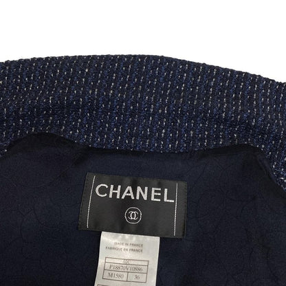 Chanel Skirt Suit Size 36 S Ladies - P18870 Dark Navy And Navy And White