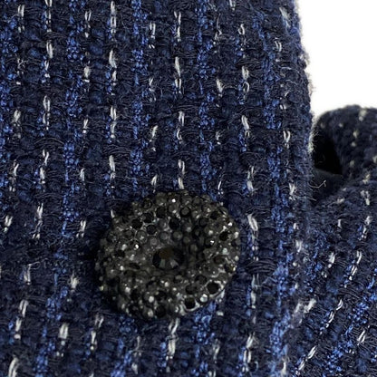 Chanel Skirt Suit Size 36 S Ladies - P18870 Dark Navy And Navy And White