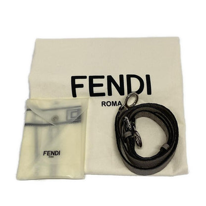 Fendi Handbag Peekaboo Iconic Medium/selleria 8bn290 Grey Beige Leather