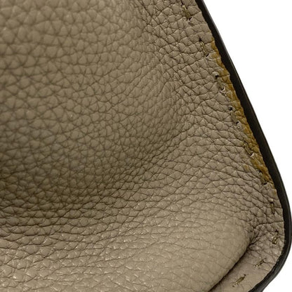 Fendi Handbag Peekaboo Iconic Medium/selleria 8bn290 Grey Beige Leather