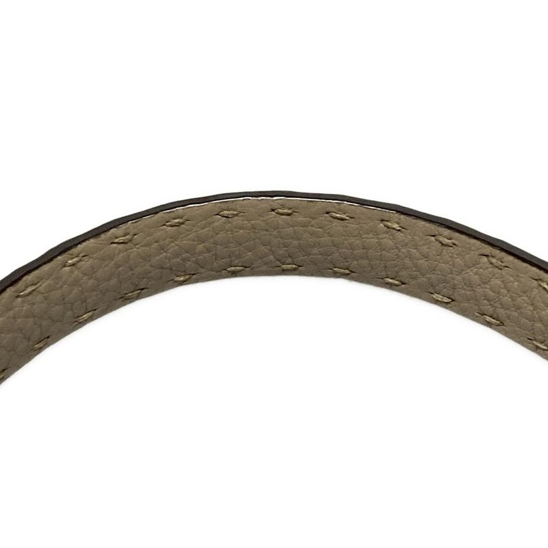 Fendi Handbag Peekaboo Iconic Medium/selleria 8bn290 Grey Beige Leather