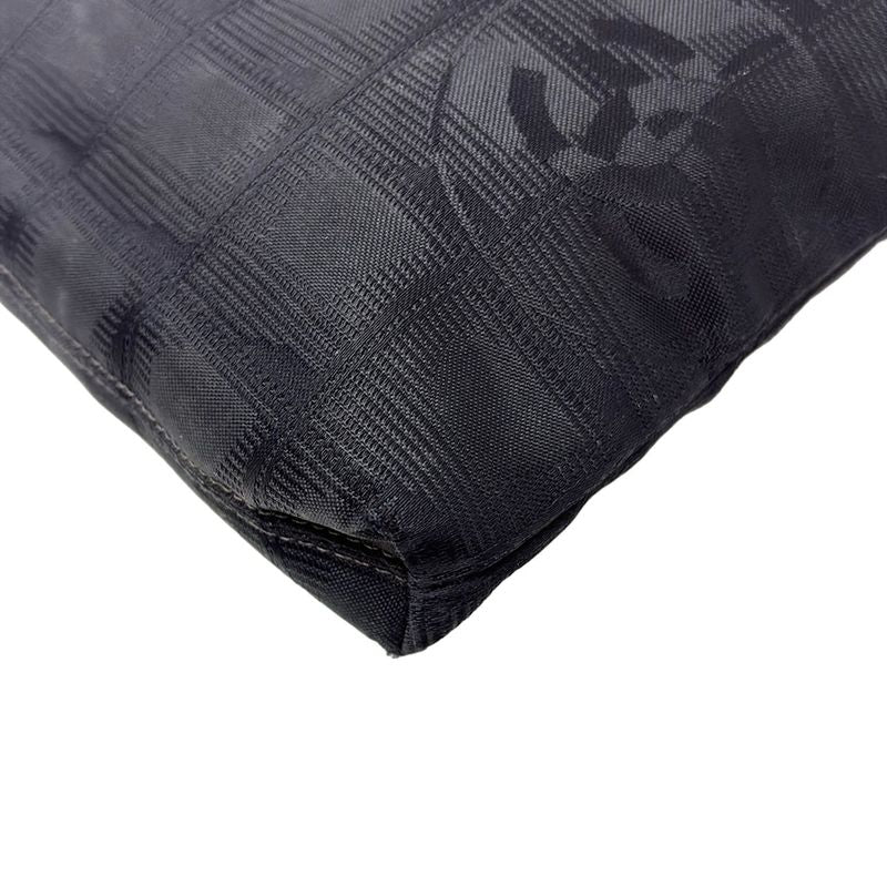 Chanel New Travel Line Handbag Black Leather