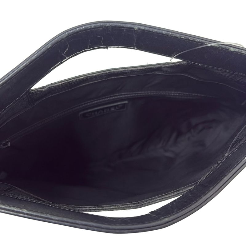 Chanel New Travel Line Handbag Black Leather