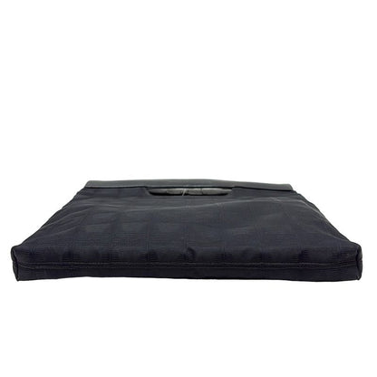 Chanel New Travel Line Handbag Black Leather