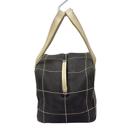 Chanel Handbag Choco Bar Black×ivory Leather