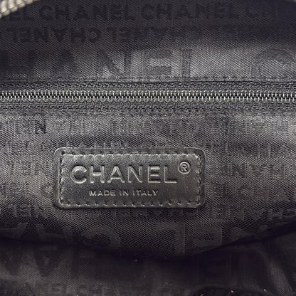 Chanel Handbag Choco Bar Black×ivory Leather