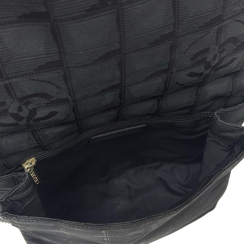Chanel Shoulder Bag New Travel Line Black