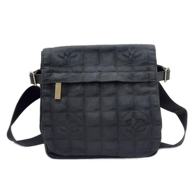 Chanel Shoulder Bag New Travel Line Black