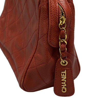 Chanel Shoulder Bag Matelasse Red Gold Hardware / Chain Shoulder