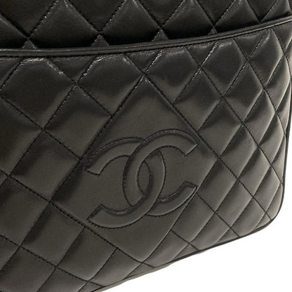 Chanel Shoulder Bag Matelasse Black Gold Hardware / Tassel Lambskin