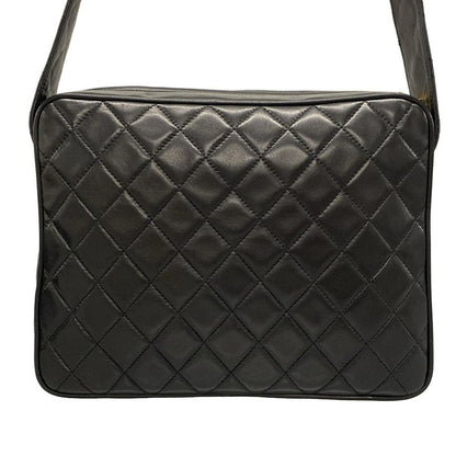 Chanel Shoulder Bag Matelasse Black Gold Hardware / Tassel Lambskin