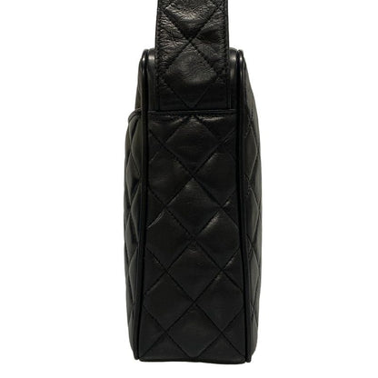 Chanel Shoulder Bag Matelasse Black Gold Hardware / Tassel Lambskin