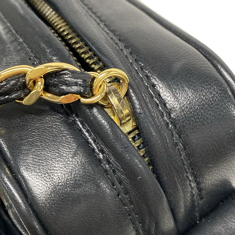 Chanel Shoulder Bag Matelasse Black Gold Hardware / Tassel Lambskin