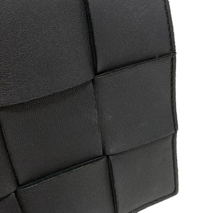 Bottega Veneta Shoulder Bag Cassette Black Diagonal Lambskin