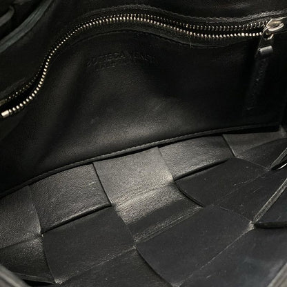 Bottega Veneta Shoulder Bag Cassette Black Diagonal Lambskin