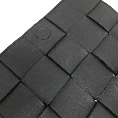 Bottega Veneta Shoulder Bag Cassette Black Diagonal Lambskin