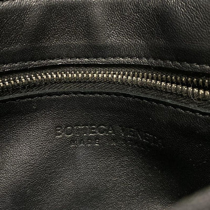 Bottega Veneta Shoulder Bag Cassette Black Diagonal Lambskin