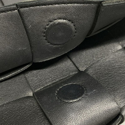 Bottega Veneta Shoulder Bag Cassette Black Diagonal Lambskin